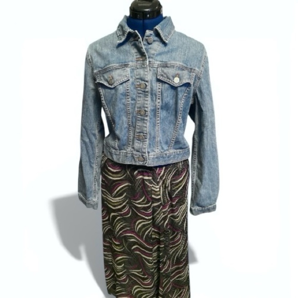 Karen Kane Cropped Jean Jacket 90’s Y2K Size medium